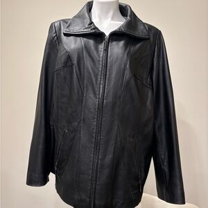 Lane Bryant Black Genuine Leather Jacket